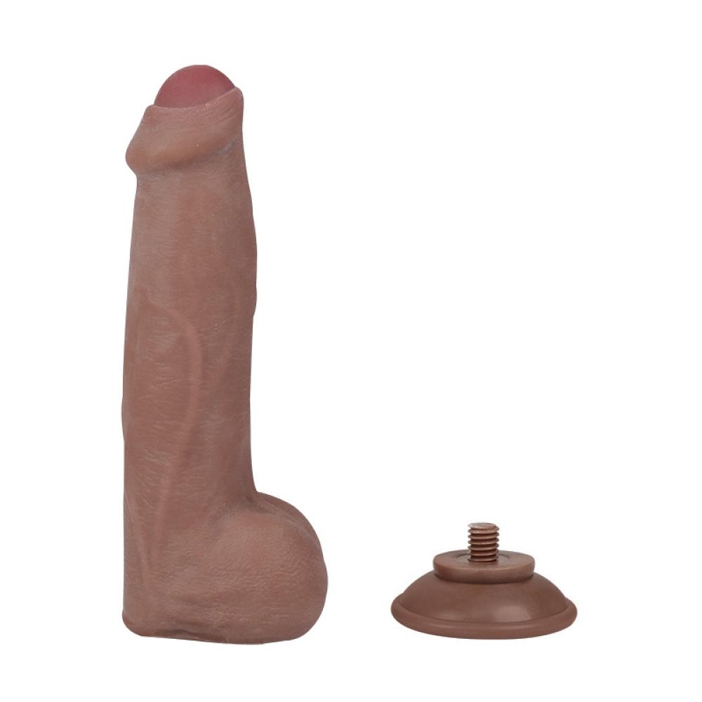 ozel çift katmanlı 22 cm sünnetsiz tasarım dildo