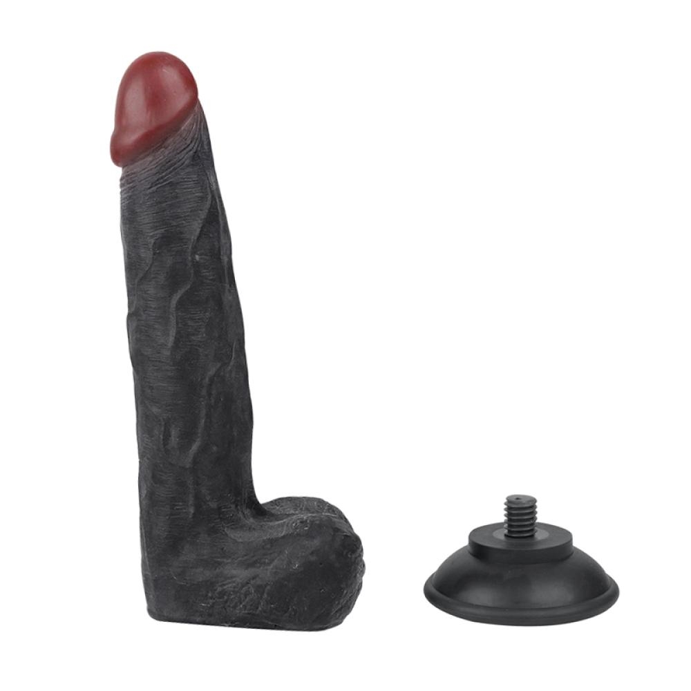 özel çift katmanlı 25 cm ultra gerçekçi zenci dildo